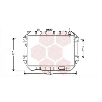 Radiateur, refroidissement du moteur VAN WEZEL 11002042