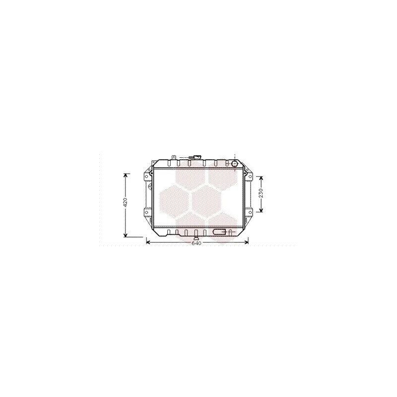Radiateur, refroidissement du moteur VAN WEZEL 11002042