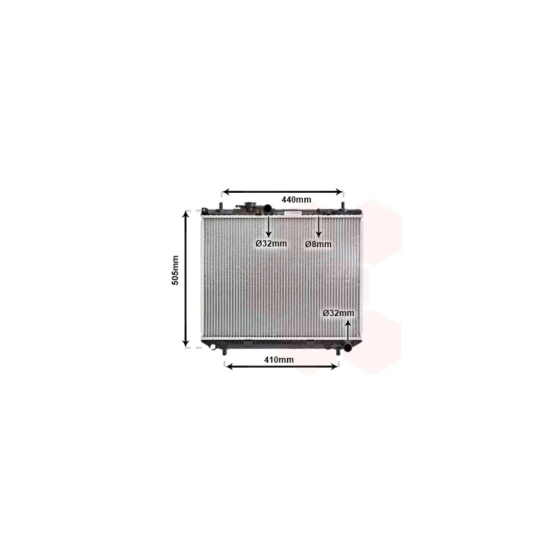 Radiateur, refroidissement du moteur VAN WEZEL 11002043