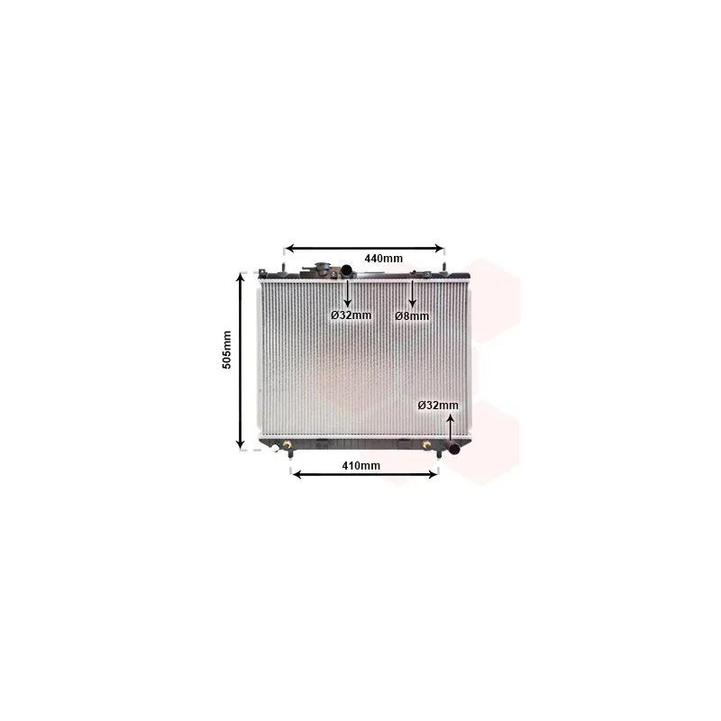 Radiateur, refroidissement du moteur VAN WEZEL 11002044