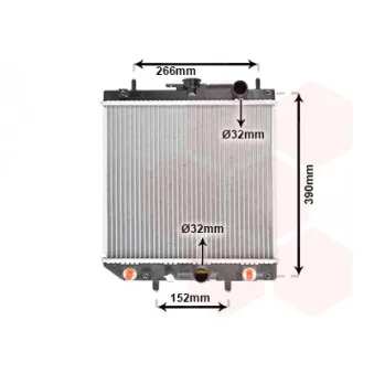 Radiateur, refroidissement du moteur VAN WEZEL 11002045
