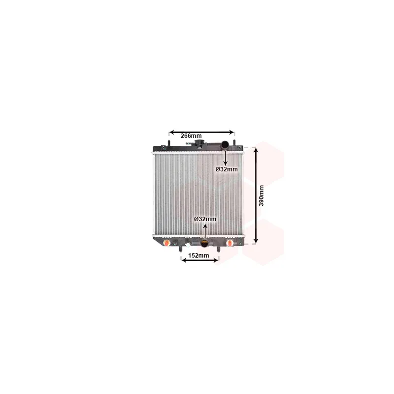 Radiateur, refroidissement du moteur VAN WEZEL 11002045