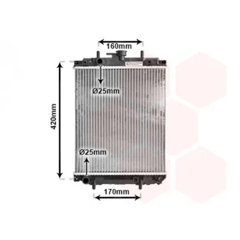 Radiateur, refroidissement du moteur VAN WEZEL 11002046