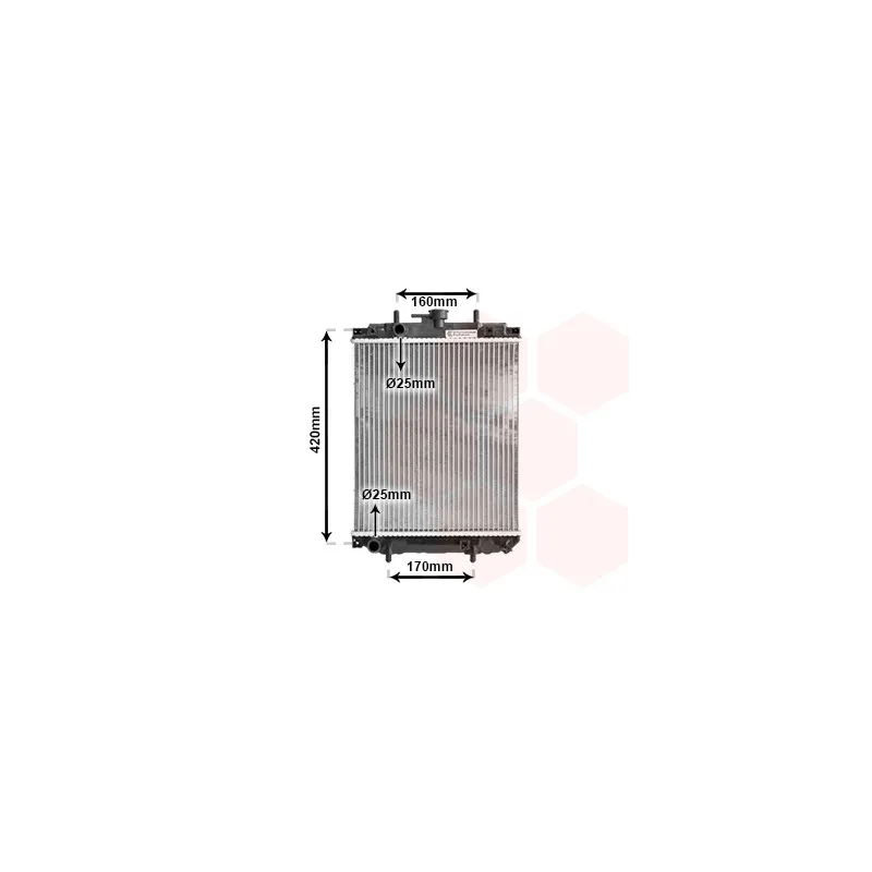 Radiateur, refroidissement du moteur VAN WEZEL 11002046