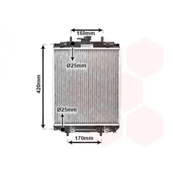 Radiateur, refroidissement du moteur VAN WEZEL 11002047
