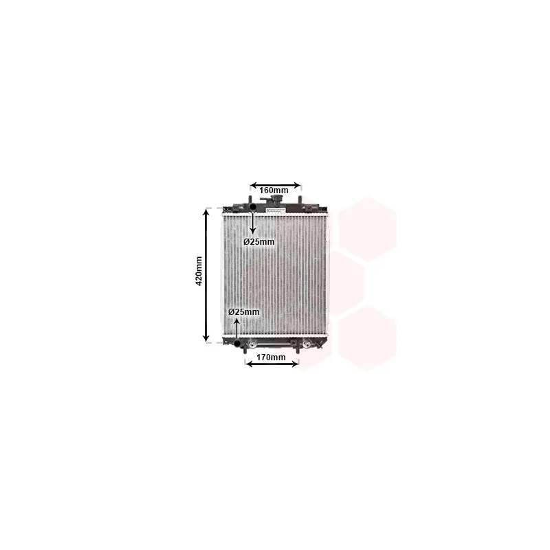 Radiateur, refroidissement du moteur VAN WEZEL 11002047