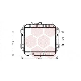 Radiateur, refroidissement du moteur VAN WEZEL 11002051