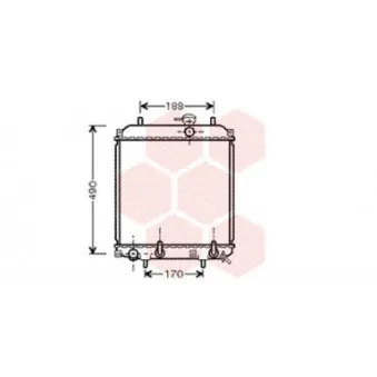 Radiateur, refroidissement du moteur VAN WEZEL 11002057