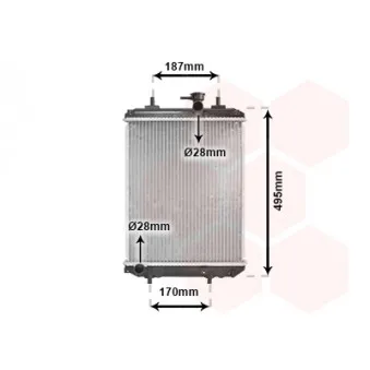Radiateur, refroidissement du moteur VAN WEZEL 11002066