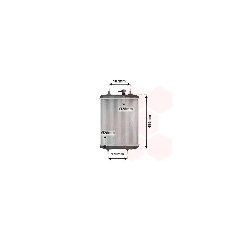 Radiateur, refroidissement du moteur VAN WEZEL 11002066