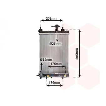 Radiateur, refroidissement du moteur VAN WEZEL 11002070