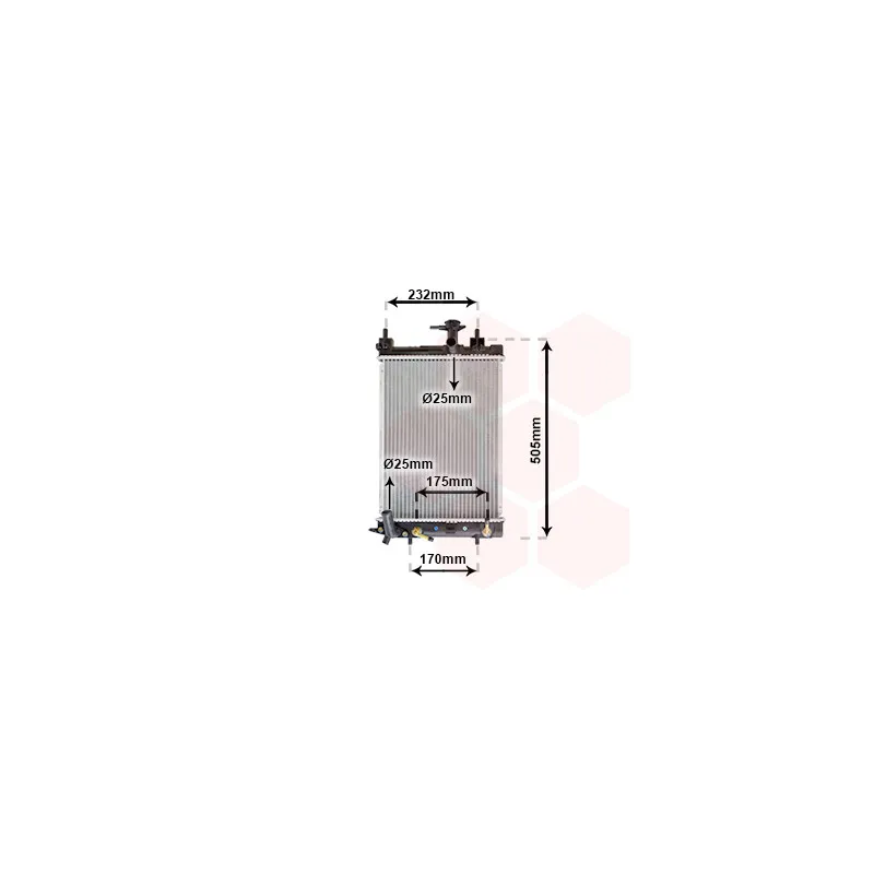 Radiateur, refroidissement du moteur VAN WEZEL 11002070