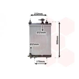Radiateur, refroidissement du moteur VAN WEZEL 11002071