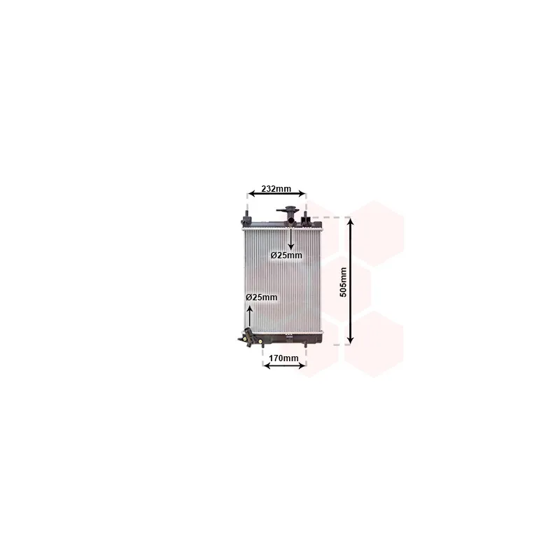 Radiateur, refroidissement du moteur VAN WEZEL 11002071