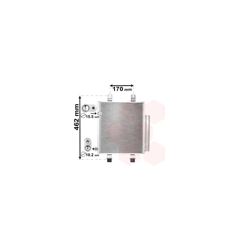 Condenseur, climatisation VAN WEZEL 11005072