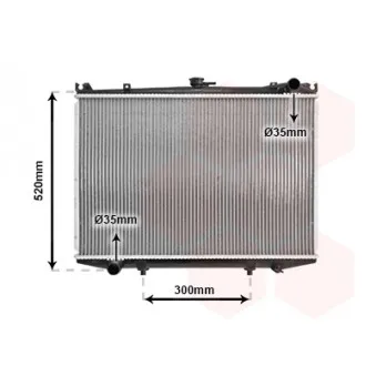 Radiateur, refroidissement du moteur VAN WEZEL 13002041