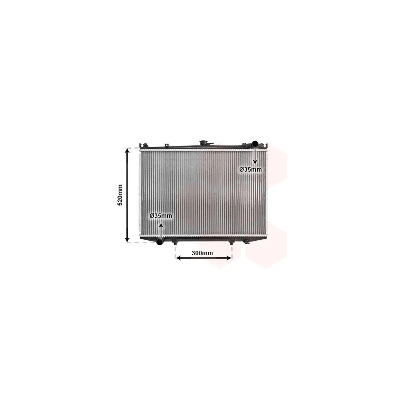 Radiateur, refroidissement du moteur VAN WEZEL 13002041