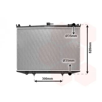 Radiateur, refroidissement du moteur VAN WEZEL 13002064
