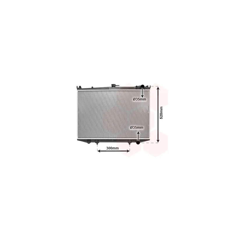 Radiateur, refroidissement du moteur VAN WEZEL 13002064