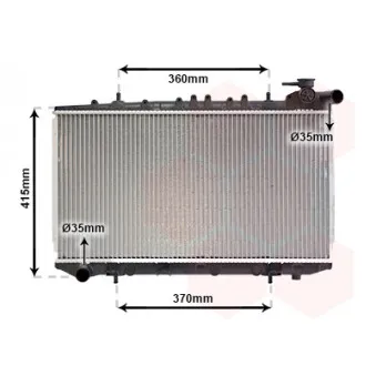 Radiateur, refroidissement du moteur VAN WEZEL 13002092