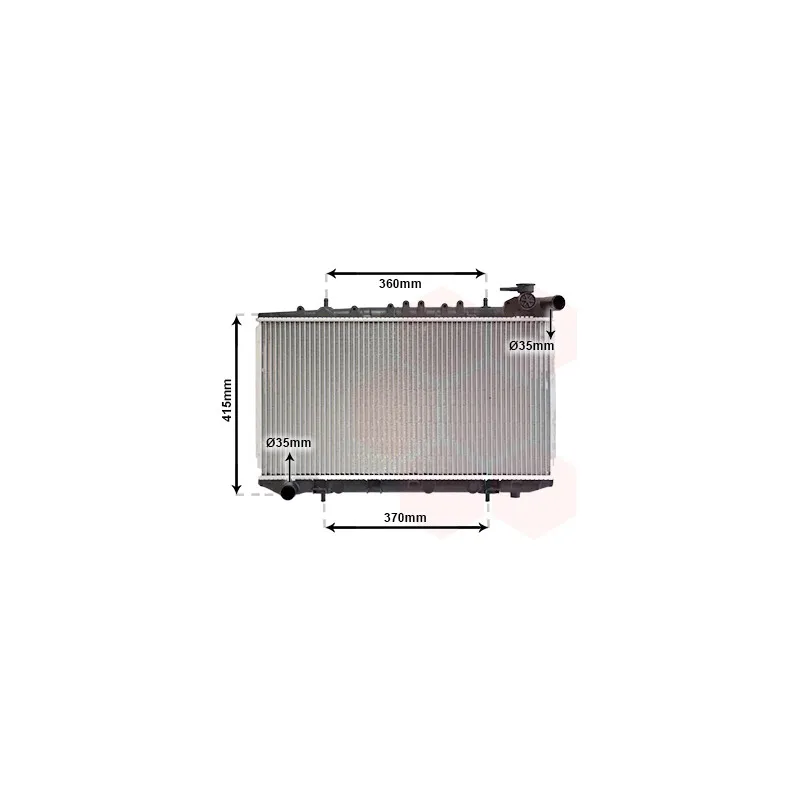 Radiateur, refroidissement du moteur VAN WEZEL 13002092