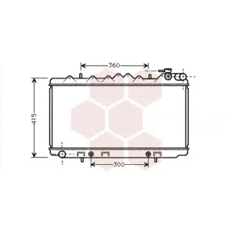 Radiateur, refroidissement du moteur VAN WEZEL 13002093