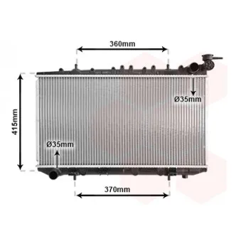 Radiateur, refroidissement du moteur VAN WEZEL 13002094
