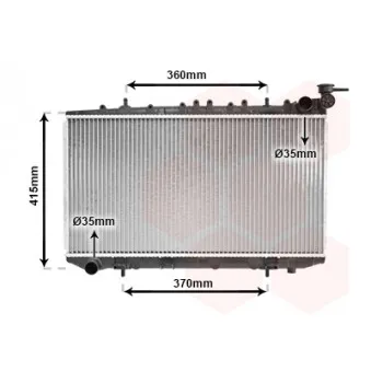 Radiateur, refroidissement du moteur VAN WEZEL 13002096