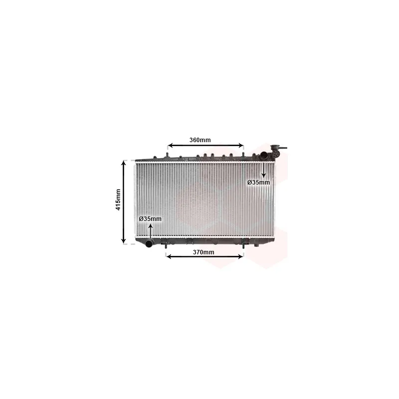 Radiateur, refroidissement du moteur VAN WEZEL 13002096