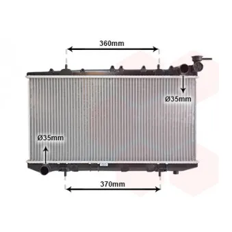 Radiateur, refroidissement du moteur VAN WEZEL 13002102