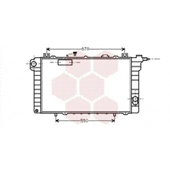 Radiateur, refroidissement du moteur VAN WEZEL 13002111