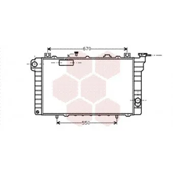 Radiateur, refroidissement du moteur VAN WEZEL 13002113