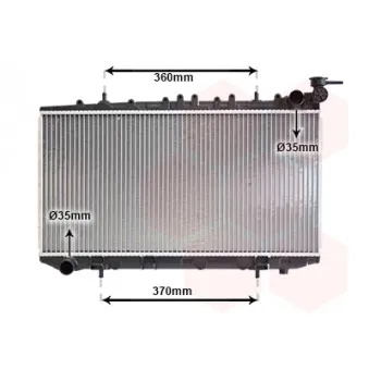 Radiateur, refroidissement du moteur VAN WEZEL 13002114