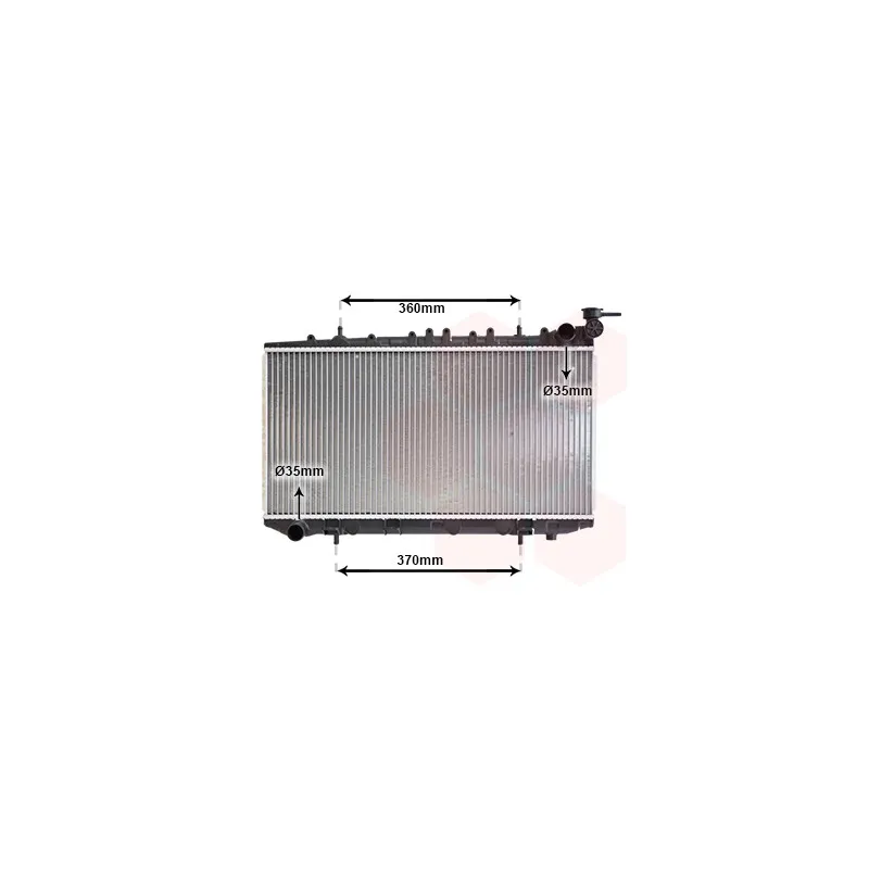 Radiateur, refroidissement du moteur VAN WEZEL 13002114