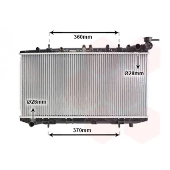 Radiateur, refroidissement du moteur VAN WEZEL 13002116