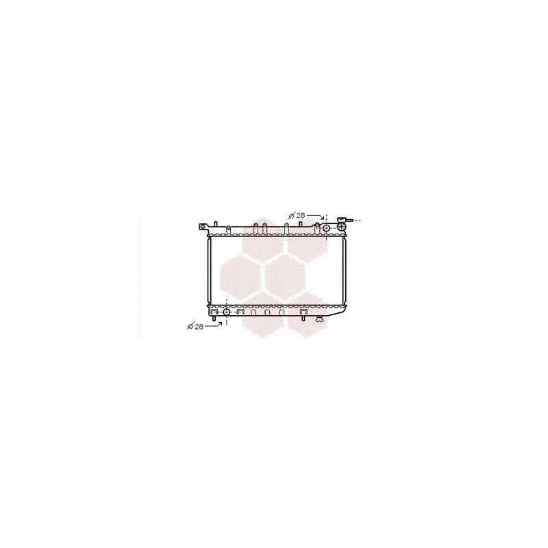 Radiateur, refroidissement du moteur VAN WEZEL 13002123