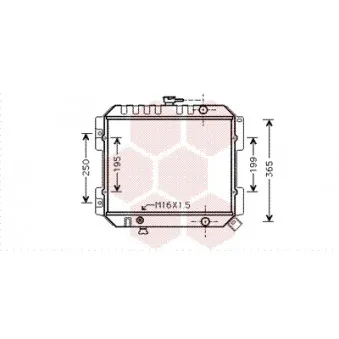 Radiateur, refroidissement du moteur VAN WEZEL 13002141
