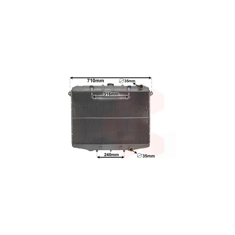 Radiateur, refroidissement du moteur VAN WEZEL 13002143