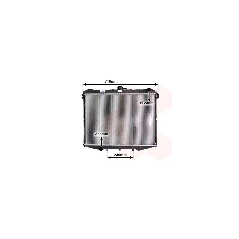 Radiateur, refroidissement du moteur VAN WEZEL 13002148