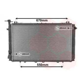 Radiateur, refroidissement du moteur VAN WEZEL 13002150