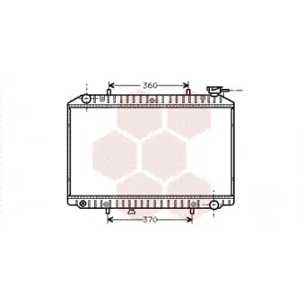 Radiateur, refroidissement du moteur VAN WEZEL 13002151