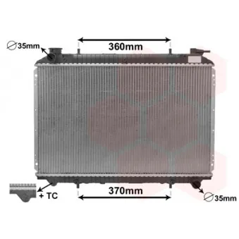 Radiateur, refroidissement du moteur VAN WEZEL 13002155