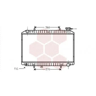 Radiateur, refroidissement du moteur VAN WEZEL 13002171