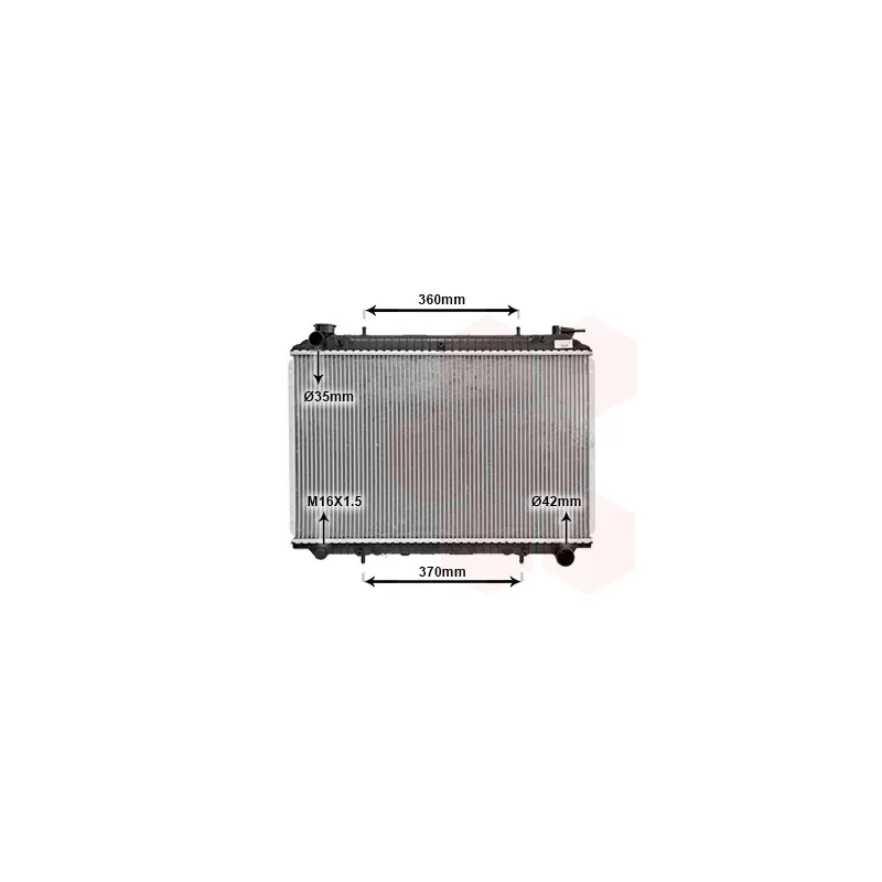 Radiateur, refroidissement du moteur VAN WEZEL 13002173
