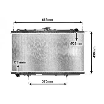 Radiateur, refroidissement du moteur VAN WEZEL 13002179