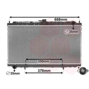 Radiateur, refroidissement du moteur VAN WEZEL 13002181