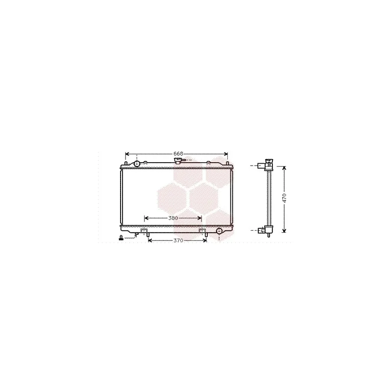 Radiateur, refroidissement du moteur VAN WEZEL 13002188