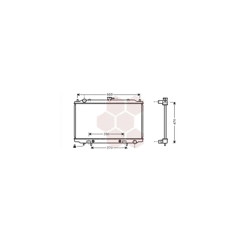 Radiateur, refroidissement du moteur VAN WEZEL 13002189