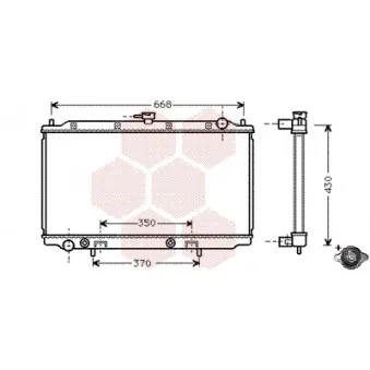 Radiateur, refroidissement du moteur VAN WEZEL 13002196