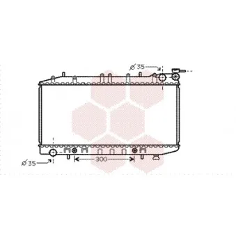 Radiateur, refroidissement du moteur VAN WEZEL 13002203